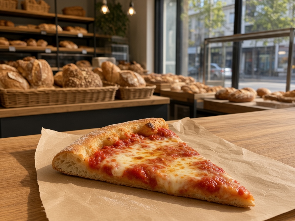 Part de pizza du comptoir